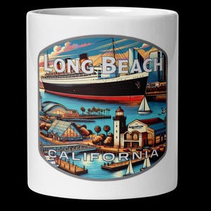 Long Beach California Scenic Mug - 11oz 15oz 20oz Souvenir Gift