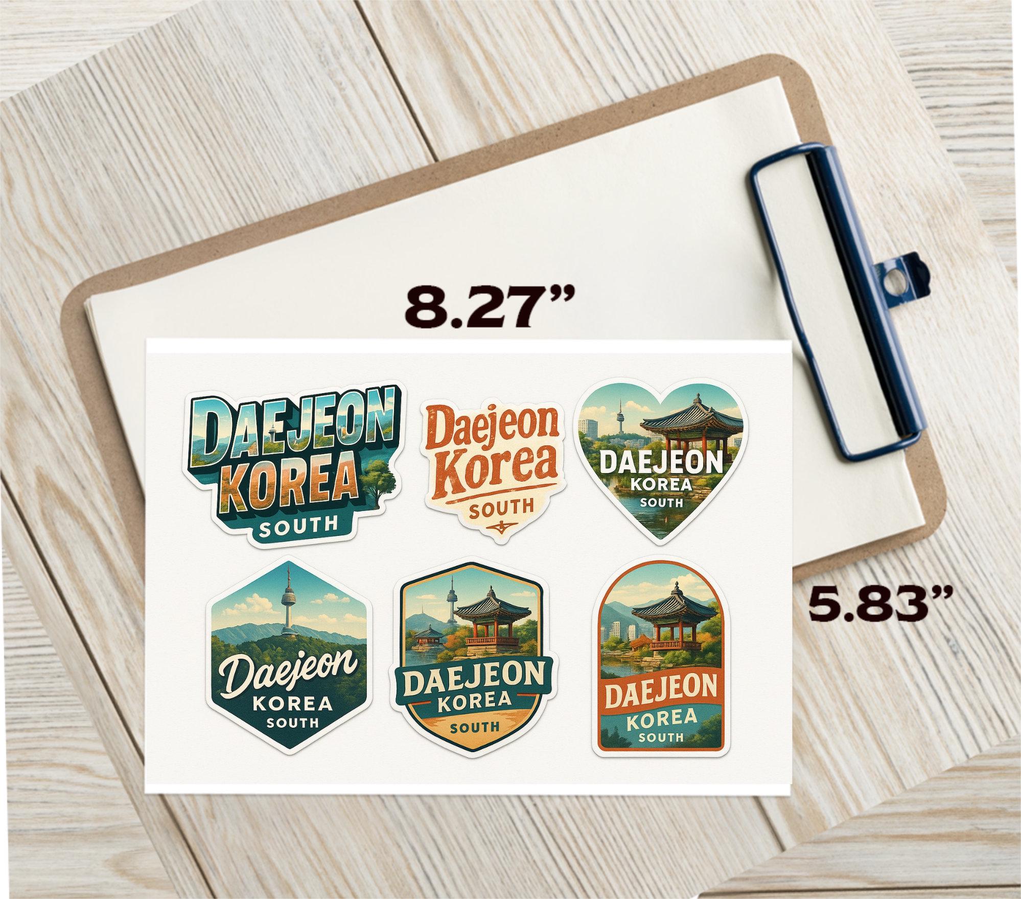 Daejeon Korea Sticker Sheet – Travel Souvenir Stickers - Etsy