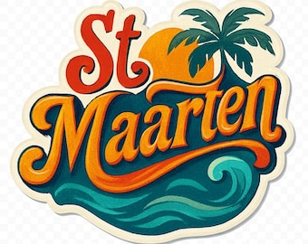 St Maarten Sticker Magnet Travel Souvenir Gift Decor Vinyl Die Cut