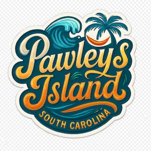 Pawleys Island South Carolina Sticker Magneet Reizen Souvenir Cadeau Decor Vinyl gestanst