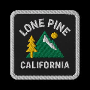Lone Pine California geborduurde patch - Square Mountain Design Souvenir voor jassen Rugzakken Reiscollectie