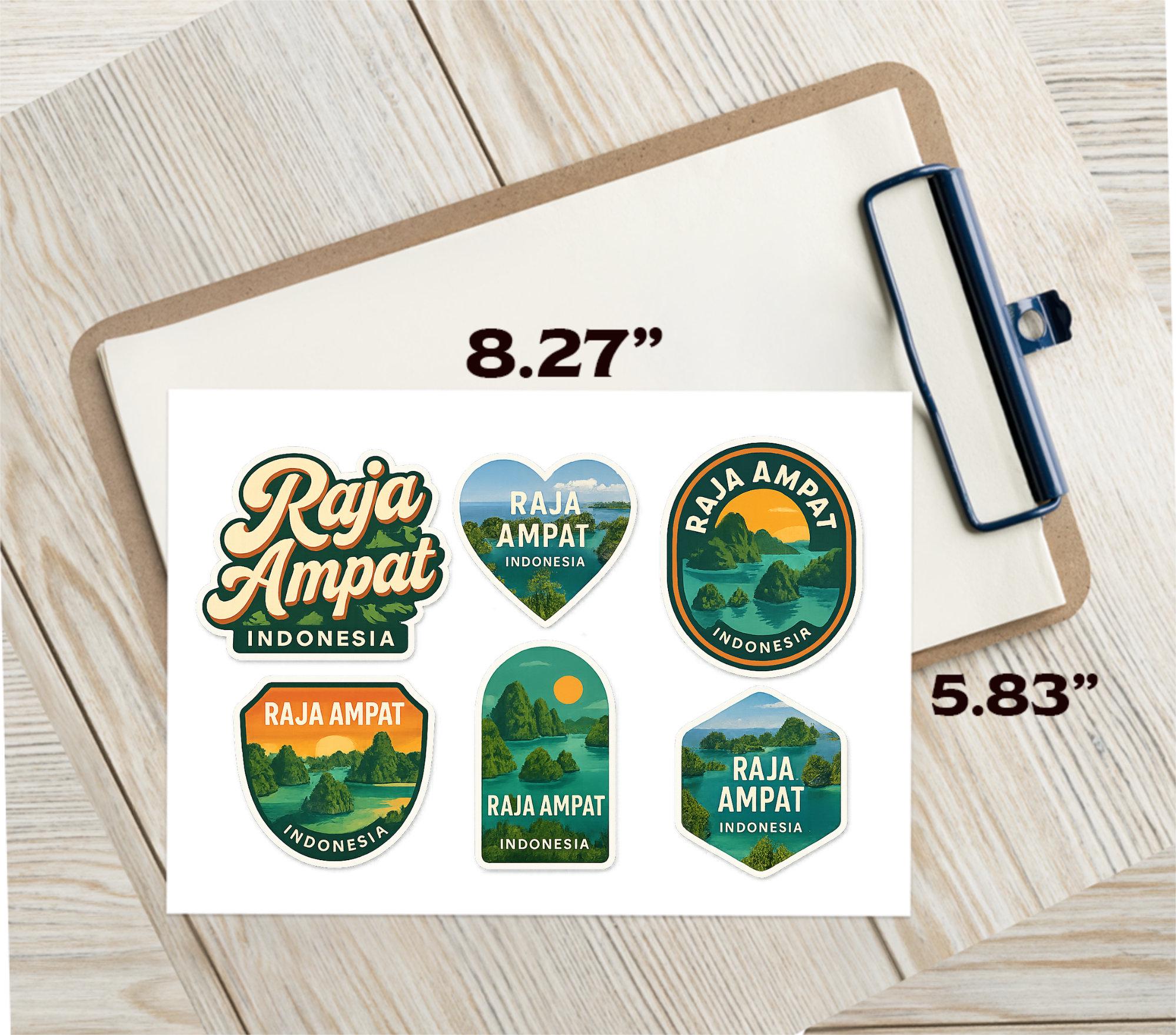 Raja Ampat Indonesia Sticker Set – Tropical Travel Decals - Etsy