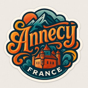 Annecy France Sticker Magnet Travel Souvenir Gift Decor Vinyl Die Cut