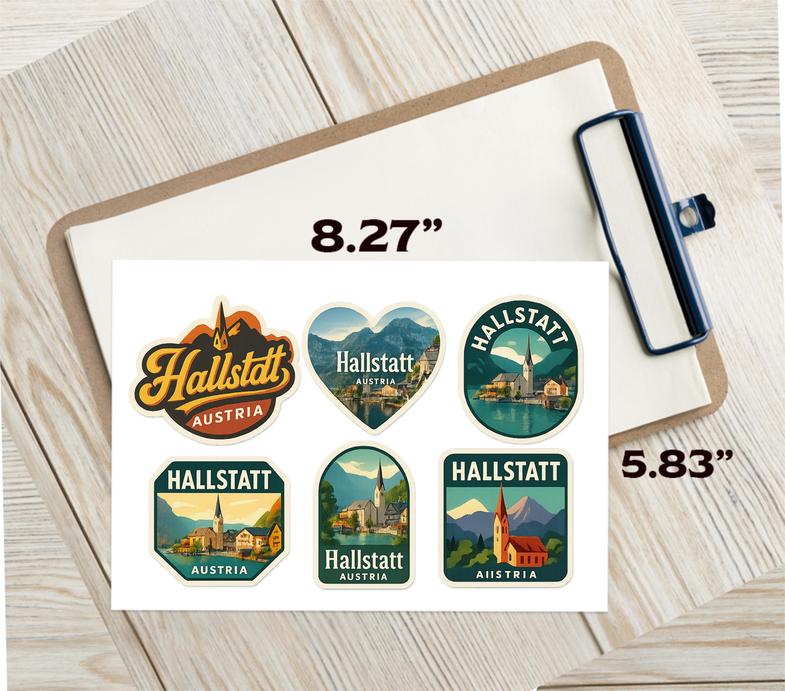 Hallstatt Austria Sticker Sheet: Vintage Travel Stickers - Etsy