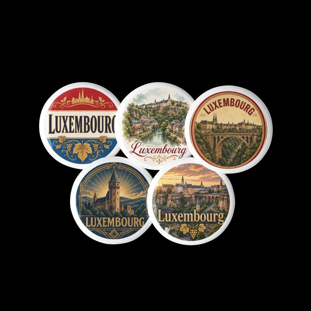 Luxembourg Pin - Etsy