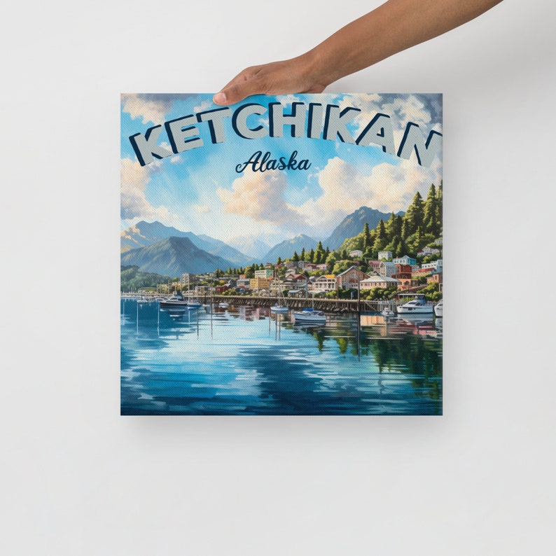 Ketchikan Alaska Souvenir Thin Canvas Etsy