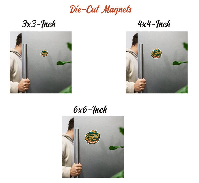 Adesivo magnetico di Eugene, Oregon, souvenir da viaggio, decorazione in vinile fustellato immagine 3