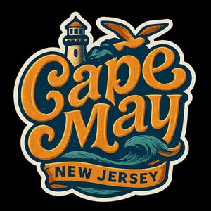 Cape May New Jersey Sticker Magnet Travel Souvenir Gift Decor Vinyl Die Cut