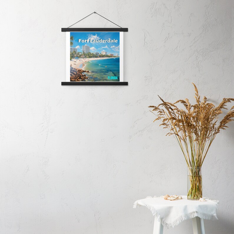 Fort Lauderdale Florida Souvenir Poster With Hangers Etsy
