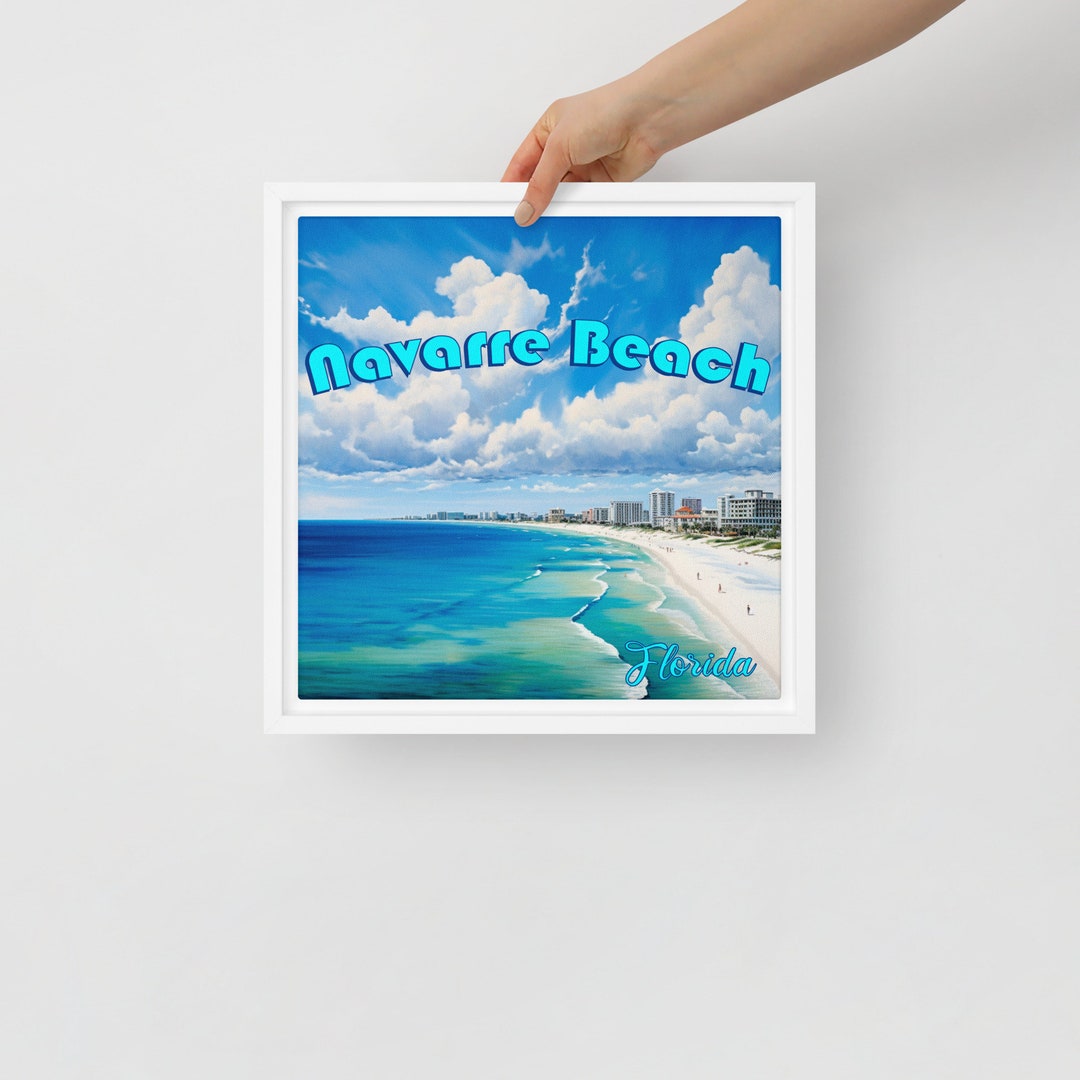 Navarre Beach Florida Souvenir Framed Canvas Etsy