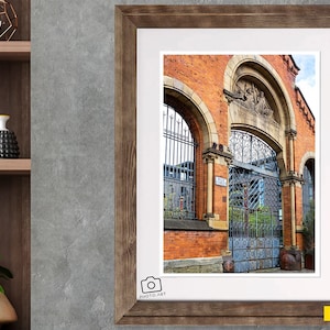 Manchester Print | Manchester Victorian Fish Market Gates Print | Smithfield Market | Classic Iconic Manchester Buildings and Architecture.