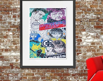 Manchester Music Mosaic Print: Oasis, Stone Roses, the Smiths
