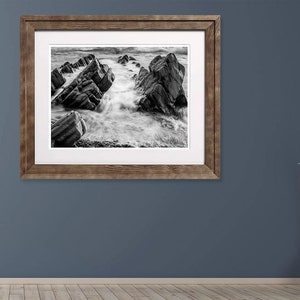 Dramatic Sandymouth Beach Cornish Print | Duck Pool Cornwall Print | Cornish Atlantic Ocean Print | Cornish Coastal Art Print | Seascape.