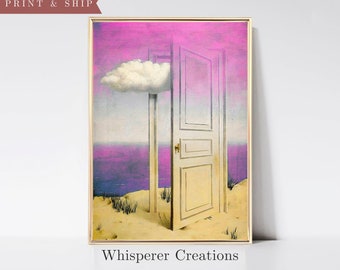 Mailed Print | Altered Art Print | Renè Magritte Painting | Eclectic Wall Art | Alter Printing | Printed and Shipped | #75
