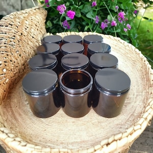 12 Pack Glass Candle Jars for Making Candles, 10 oz Empty Candle Tins with Bamboo Lids, Bulk Clean Candle Containers Wholesale Candle Glass 