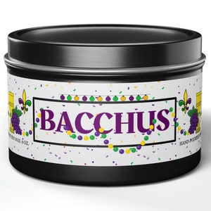Mardi Gras Decor Candle, Mardi Gras Decoration Inside, Bacchus Parade Favor, New Orleans Mardi Gras Parade, Krewe Ball Favor, Nola Souvenir