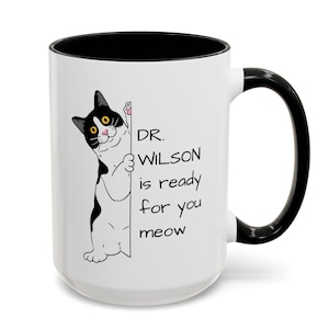 Cadeau vétérinaire personnalisé, mug vétérinaire personnalisé, cadeau vétérinaire chat, diplômé d'école vétérinaire, merci vétérinaire, appréciation vétérinaire