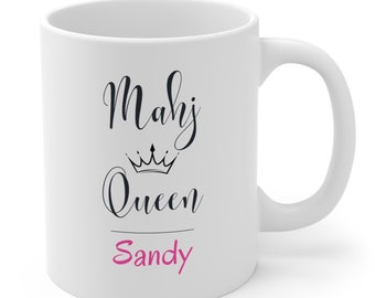 Mahjong Gift, Mahjong Queen Gift, Mahjong Queen Mug, Mahjong Mug, Secret Santa Gift, Mahjong King Gift, Mahjong Player Gift Mug, Mahjong