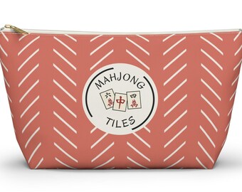 Mahjong Tile Bag, Mahjong Tile Case, Mahjong Accessory Zipper Pouch, Mahjong Gift, Mahjong Queen, Mahjong Player Gift, Mahjong Queen Gift