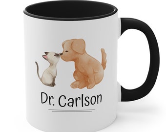 Regalo de veterinario personalizado, taza de veterinario personalizada, regalo de posgrado de veterinario, regalo de la escuela de veterinario, taza de regalo de agradecimiento al veterinario, taza de veterinario Dr.