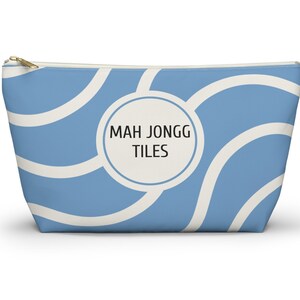 Mah Jongg Tile Bag Large Accessory Zipper Pouch, Mah Jongg Gift, Mah Jongg Queen, Mah Jongg Tile Case, Mahjong Tile Bag, Mahjong Queen Gift