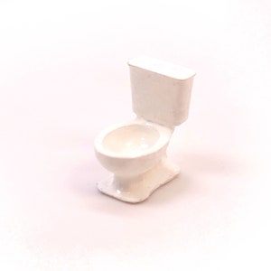 Miniature Toilet, Doll Scale, Unpainted