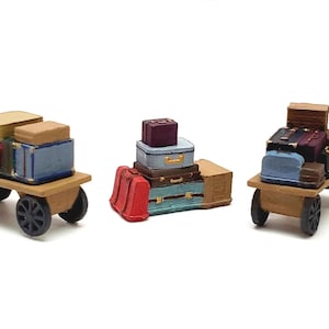 Luggage Cart Kit - HO Scale, N Scale, Z Scale, S Scale | Model Train Scenery