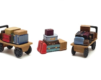 Luggage Cart Kit - HO Scale, N Scale, Z Scale, S Scale | Model Train Scenery