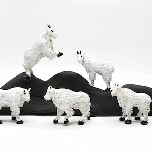 Mountain Goat Pack - HO Scale, N Scale, Z Scale | Miniature Animals