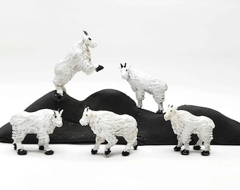 Mountain Goat Pack - HO Scale, N Scale, Z Scale | Miniature Animals