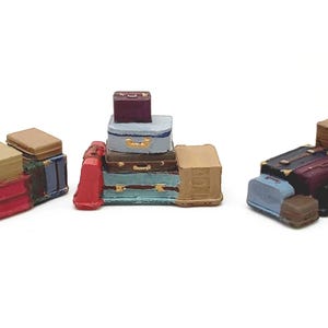 Luggage Stacks - Assorted 5 Pack - HO Scale, N Scale, Z Scale, S Scale | Model Train Scenery