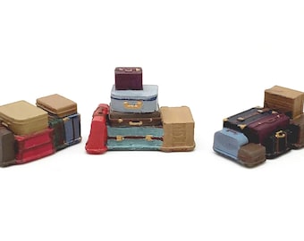 Luggage Stacks - Assorted 5 Pack - HO Scale, N Scale, Z Scale, S Scale | Model Train Scenery