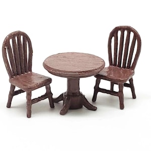 HO Scale Dining Set - Table and Chairs | Miniature Furniture