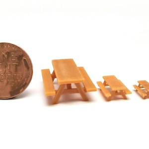 Picnic Tables - HO Scale, N Scale, Z Scale | Model Train Scenery