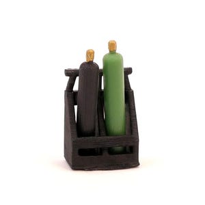 Tank Carrier, Oxygen & Acetylene Torch Kit - HO Scale, N Scale, Z Scale | Model Train Scenery