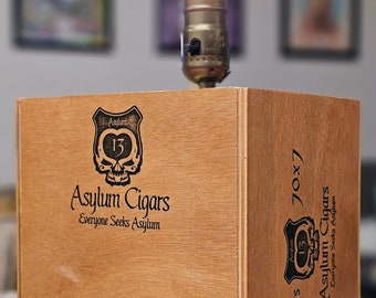 Asylum 13 Cigar Box Lamp