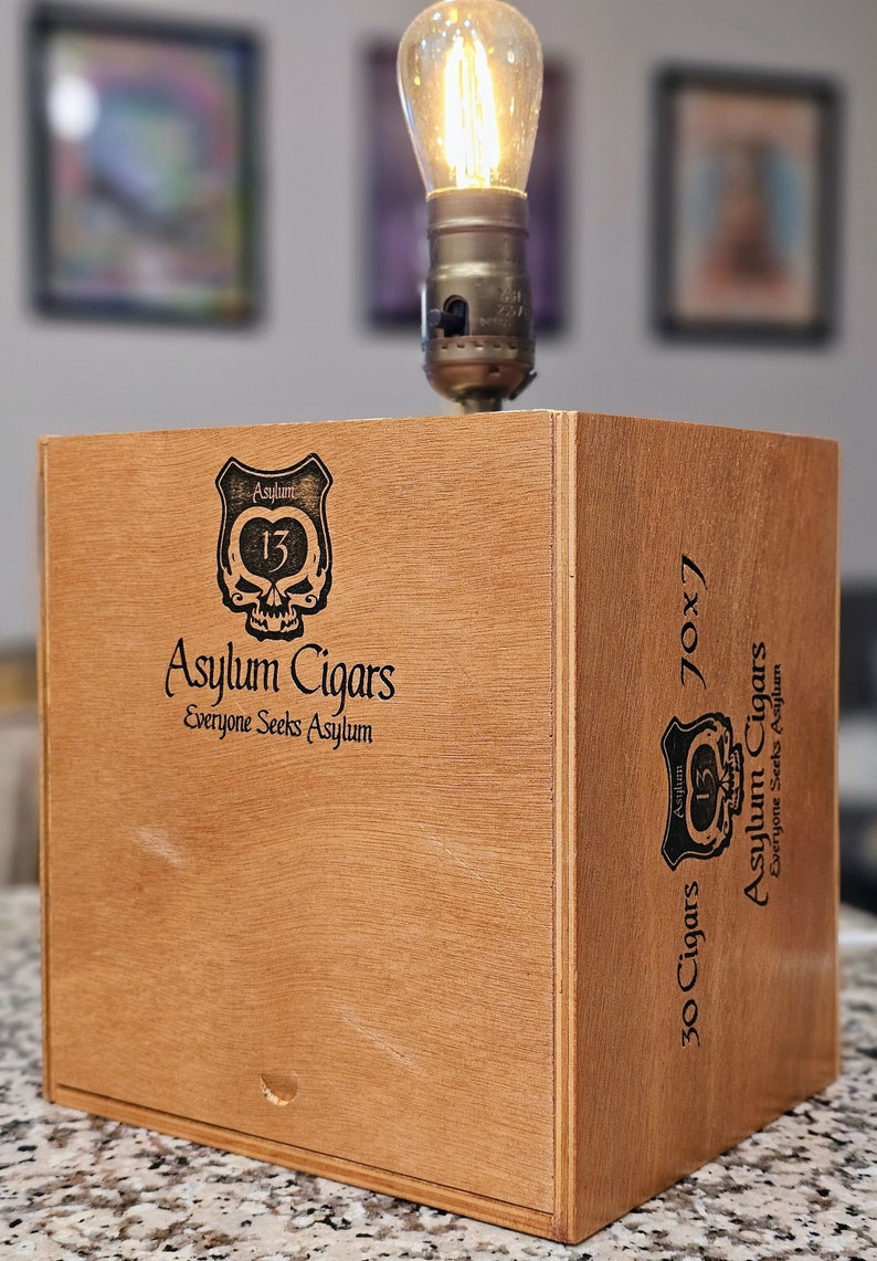 Asylum 13 Cigar Box Lamp image 1