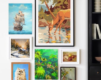 Impressões digitais: conjunto de arte de loja de artigos usados com 10 impressões para download instantâneo | Eclectic Vintage Wall Art Mix Vintage Prints Vol.2, Art Printables