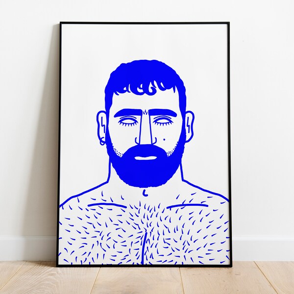 bababoi huseyin / Queer Kunstdruck, Gay Art, Schwule Wandkunst, Gay Malerei, LGBTQ Kunstdruck, männliche Illustration, Gay Portraits