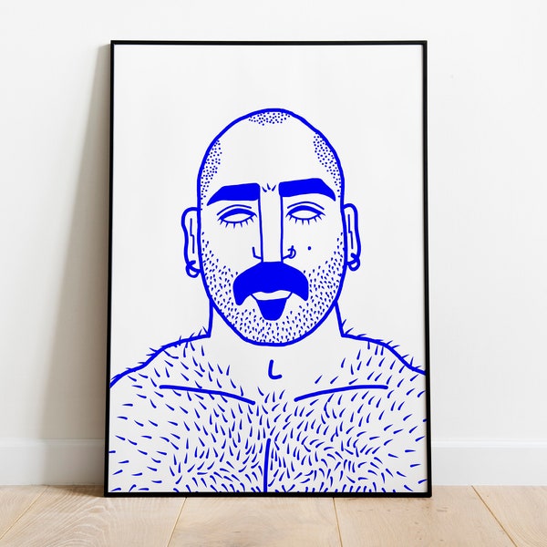 bababoi gabriel / Queer Kunstdruck, Gay Art, Schwule Wandkunst, Gay Malerei, LGBTQ Kunstdruck, männliche Illustration, Gay Portraits