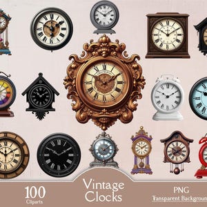 Relojes vintage, 100 imágenes PNG, relojes de pared, relojes, retro, antiguos, péndulo, imágenes prediseñadas, relojes de mesa, relojes de cuco, digitales