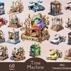 Tijdmachine, 60 png-clipart, tijdreizen, fantasie, verleden, toekomst, time-warp, dystopisch, dystopie, toekomstige utopie, digitaal, afdrukbaar, tijd