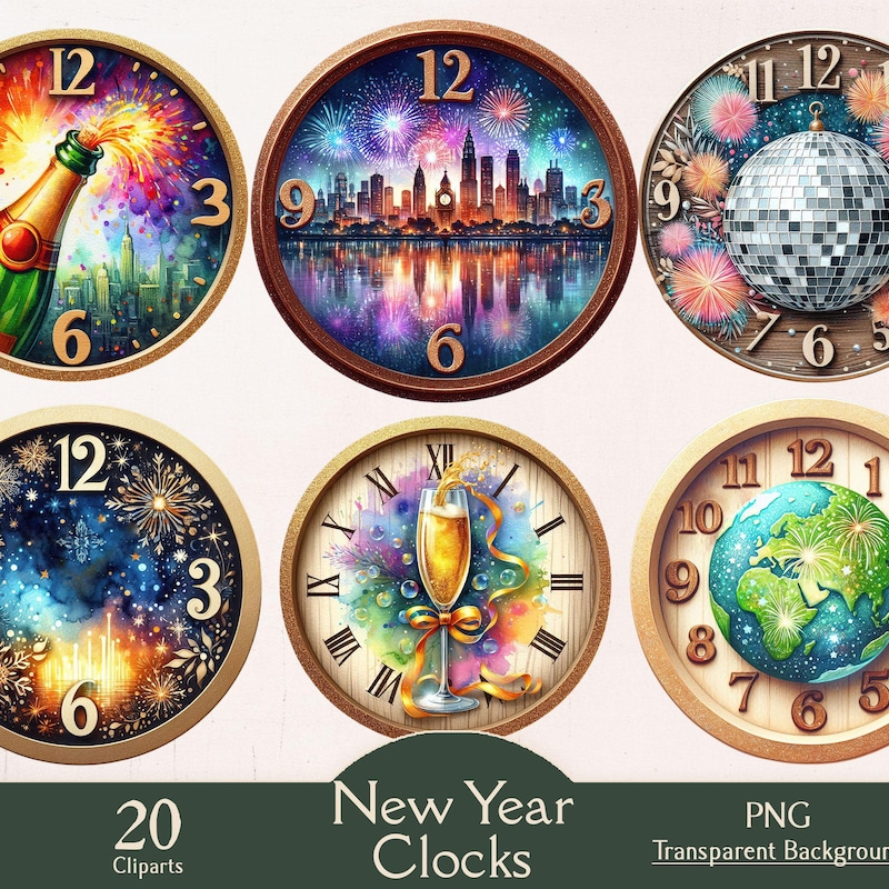 Digital Clock Time Face Year Clock Analog - Etsy UK