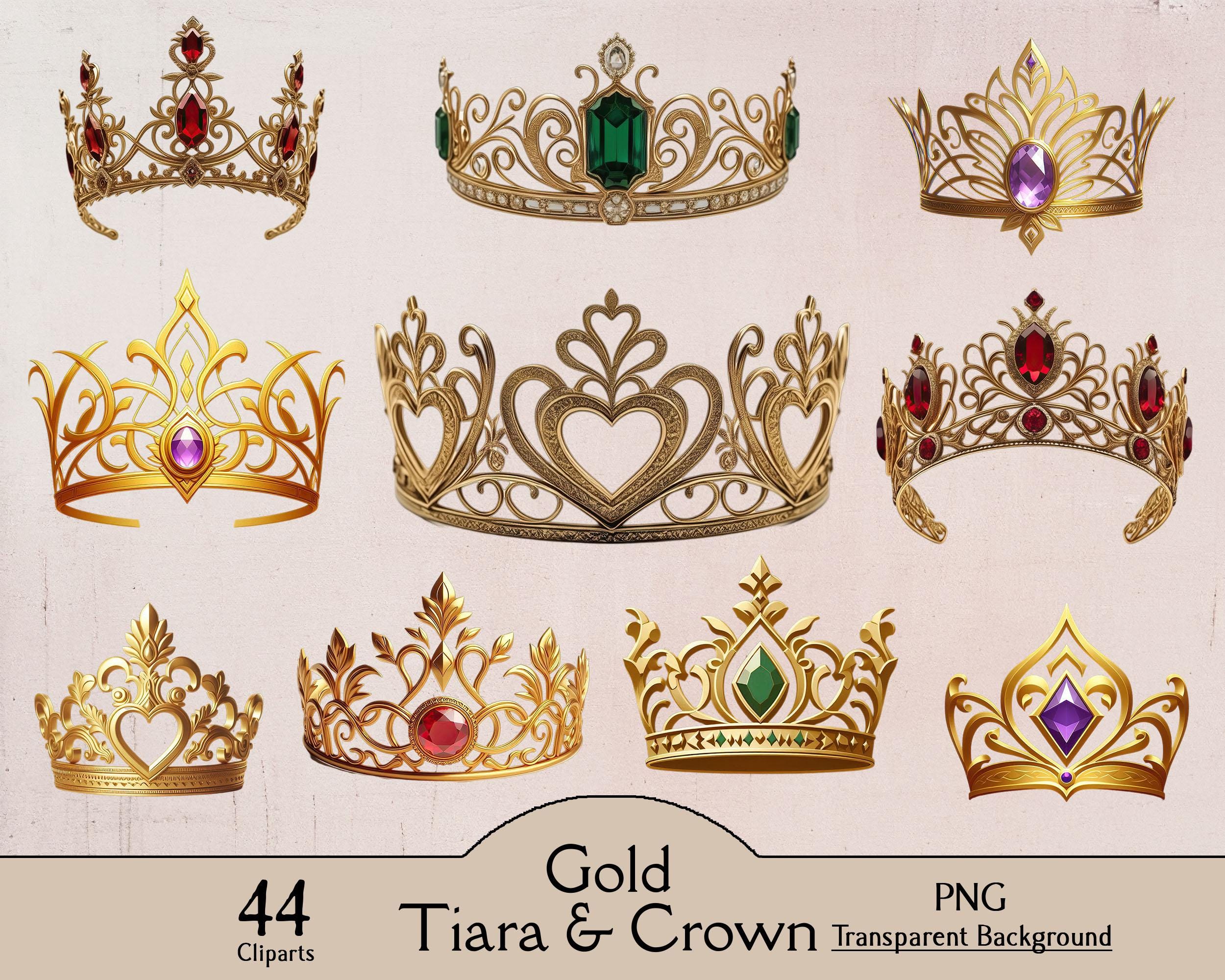 Gold Tiara, Gold Crown, 44 PNG Cliparts, Gold Foil Tiara, Gold Foil ...