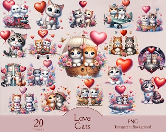 Retro Katzen-Gartenflagge „Love“ Für Valentinstag – 12 X 18 Zoll, Wetterfest & Einseitig Bedruckt