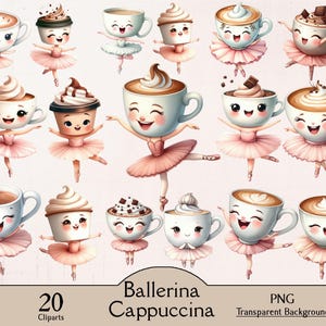 Bailarina cappuccina, bailarina capuchina, 20 clipart PNG, clipart engraçado de bailarina, gráfico engraçado, sublimação de bailarina brainrot italiana