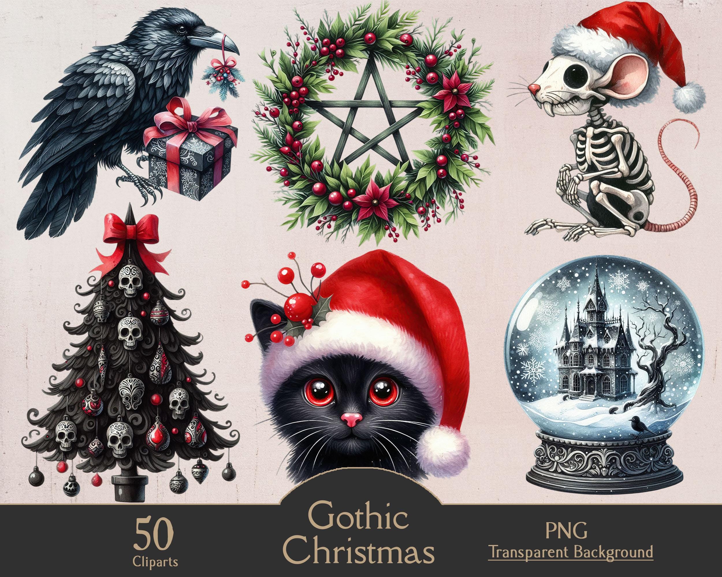 witch様　クリスマスカード Christmas card gothic witch - Etsy 日本