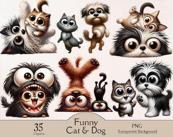 Gato e cachorro engraçados, amizade entre gatos e cachorros, 35 PNG cliparts transparentes, cachorro peculiar, gato peculiar, clipart de amizade, clipart engraçado, para imprimir