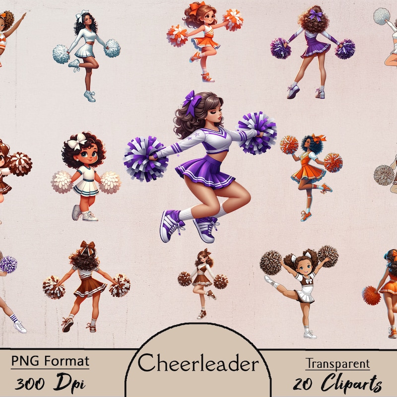 Cheerleader Printable - Etsy