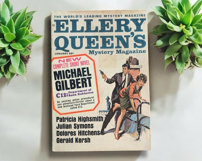 Featured listing image: Ellery Queen's Mystery Magazine - January 1966 Vintage Pulp